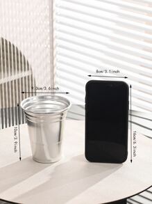 1 pieza Taza aluminio - Plateado - Ver 4