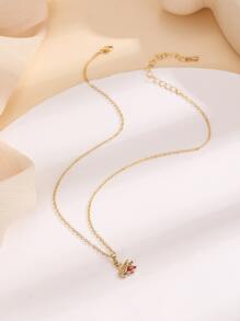 Swan Pendant Necklace - Multicolor - View 2