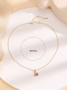 Swan Pendant Necklace - Multicolor - View 4