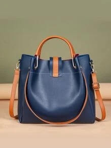 Bolsa con asa de color combinado con Accesorio de bolso con fleco - Multicolor - Ver 2