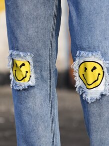 Manfinity 男士卡通圖案牛仔褲