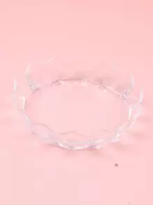 FULL BEAUTY 1pc Multi-Functional Nail Brush Stand Clear Rhinestone Glitter Storage Box Tray Plate Container Holder Nail Art Tools - Clear - View 2