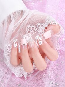 Beauty Sticker 1sheet Floral Pattern Nail Art Sticker & 1pc Nail File - Multicolor - View 2