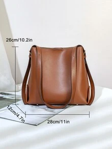 Minimalist Crossbody Bag - Brown - View 6
