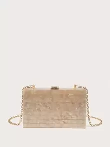 Mini Graphic Pattern Chain Square Bag