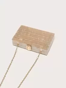 Mini Graphic Pattern Chain Square Bag