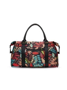 Leaf Graphic Duffel Bag - Multicolor - View 8