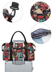 Leaf Graphic Duffel Bag - Multicolor - View 9