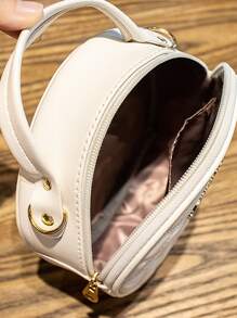 Mini Trang trí chữ cái Argyle Chần Túi tròn Túi xách tay , Túi tote , Túi đeo chéo , Túi đeo vai Giải trí , Tối giản Nhẹ , Có thể mang đi Đối với phụ nữ , & Cổ cồn trắng Công nhân
工人 , Cho cô gái , Đối với Cao đẳng Sinh viên Ngoài trời , Du lịch , , Mua sắm , Làm việc , Làm Việc  , Commute - trắng - Xem 4