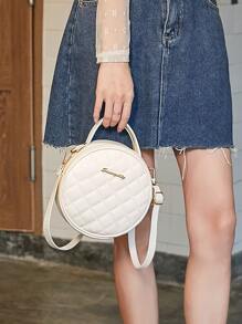 Mini Trang trí chữ cái Argyle Chần Túi tròn Túi xách tay , Túi tote , Túi đeo chéo , Túi đeo vai Giải trí , Tối giản Nhẹ , Có thể mang đi Đối với phụ nữ , & Cổ cồn trắng Công nhân
工人 , Cho cô gái , Đối với Cao đẳng Sinh viên Ngoài trời , Du lịch , , Mua sắm , Làm việc , Làm Việc  , Commute - trắng - Xem 5