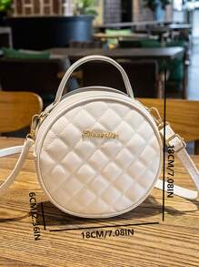 Mini Trang trí chữ cái Argyle Chần Túi tròn Túi xách tay , Túi tote , Túi đeo chéo , Túi đeo vai Giải trí , Tối giản Nhẹ , Có thể mang đi Đối với phụ nữ , & Cổ cồn trắng Công nhân
工人 , Cho cô gái , Đối với Cao đẳng Sinh viên Ngoài trời , Du lịch , , Mua sắm , Làm việc , Làm Việc  , Commute - trắng - Xem 7