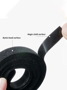 Băng dính Móc và Vòng, Độ bền cao, Chống thấm thời tiết & Chống nước - Băng dính Móc và Vòng hai mặt bằng nylon tự dính màu đen - Lý tưởng cho Gia đình, Văn phòng & Đồ thủ công DIY - màu đen - Xem 5