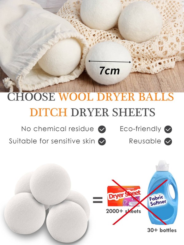 2pcs/set Fabric Laundry Ball, White Antistatic Absorbent Reusable