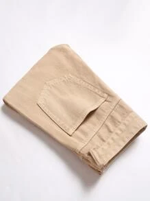 Quần Jeans Skinny Rách Rách Cho Nam - Màu Khaki - Xem 3
