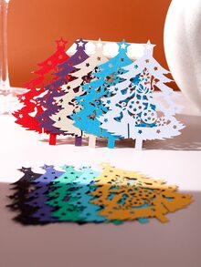 10pcs Christmas Tree Shaped Glass Marker - Multicolor - View 2