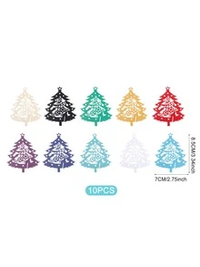 10pcs Christmas Tree Shaped Glass Marker - Multicolor - View 3