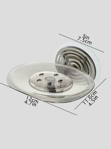 zhihaijunxiao1 1pc Wall Mounted Soap Dish - Black - View 3