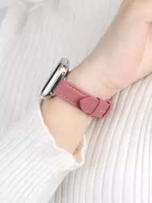 PU皮革錶帶適用於Apple Watch - 玫紅色 - 查看 1