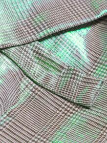 Manfinity Hombres Blazer de pata de gallo con botón - Multicolor - Ver 4