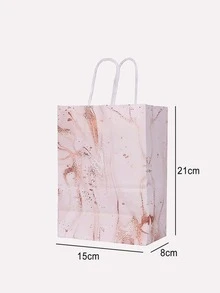 5 piezas Bolsa de regalo con estampado de mármol - Multicolor - Ver 3