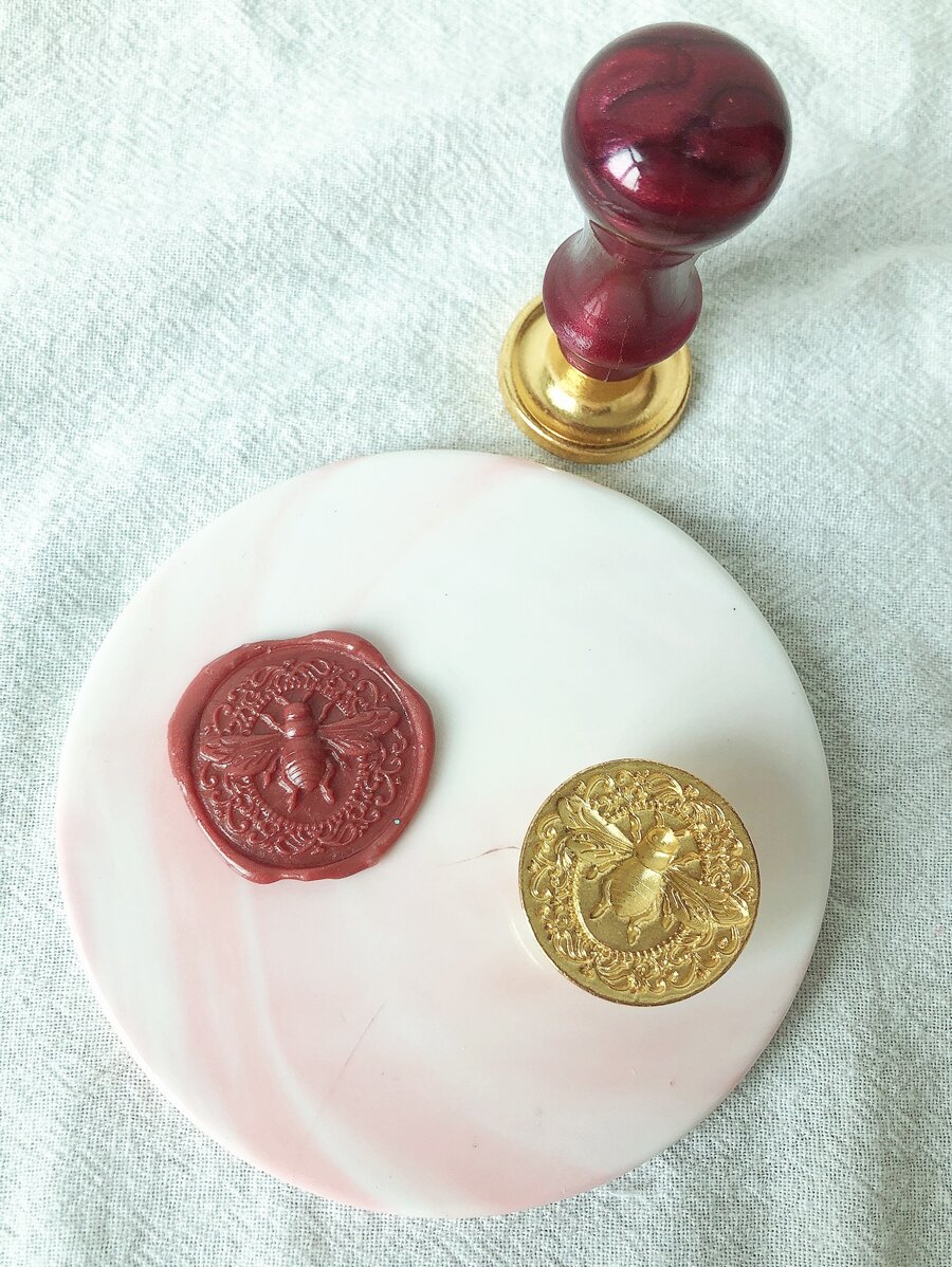 1件套蜜蜂印花火漆印