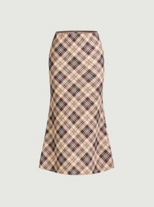 SHEIN MOD Váy nữ Sọc ca rô Thanh lịch - Nhiều màu - Xem 2