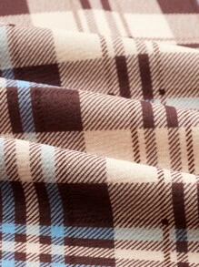 SHEIN MOD Váy nữ Sọc ca rô Thanh lịch - Nhiều màu - Xem 5