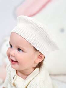 Bebé Boina unicolor - Blanco - Ver 2