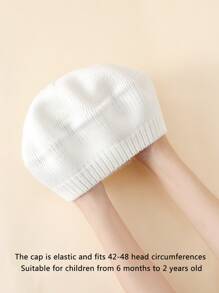 Bebé Boina unicolor - Blanco - Ver 3