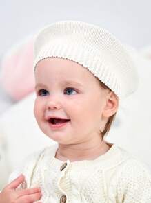 Bebé Boina unicolor - Blanco - Ver 4