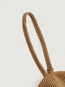 SHEIN MOD Solid Corduroy Cami Top - Brown - View 4