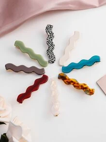 8pcs/Set High-Grade Versatile Multi-Color Wavy Acetate Clips, Include Bangs Clips And Side Clips, Suitable For Daily Use & Gift Hair Clips Claw Clips Hair Claws Hair Slide Hair Barrettes, School Stuff