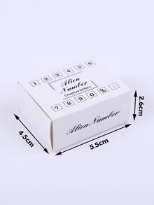 12pcs Number Design Wooden Stamp - Multicolor - View 3