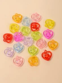 20入組心DIY吊墜 - 彩色 - 查看 1