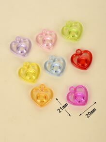 20入組心DIY吊墜 - 彩色 - 查看 3