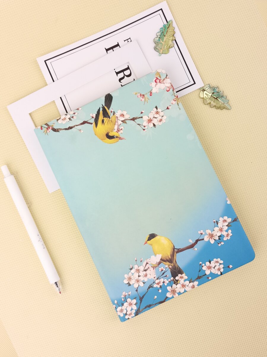 1入組花朵設計筆記本 - 彩色 - 查看 1