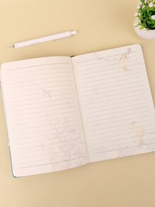 1入組花朵設計筆記本 - 彩色 - 查看 3