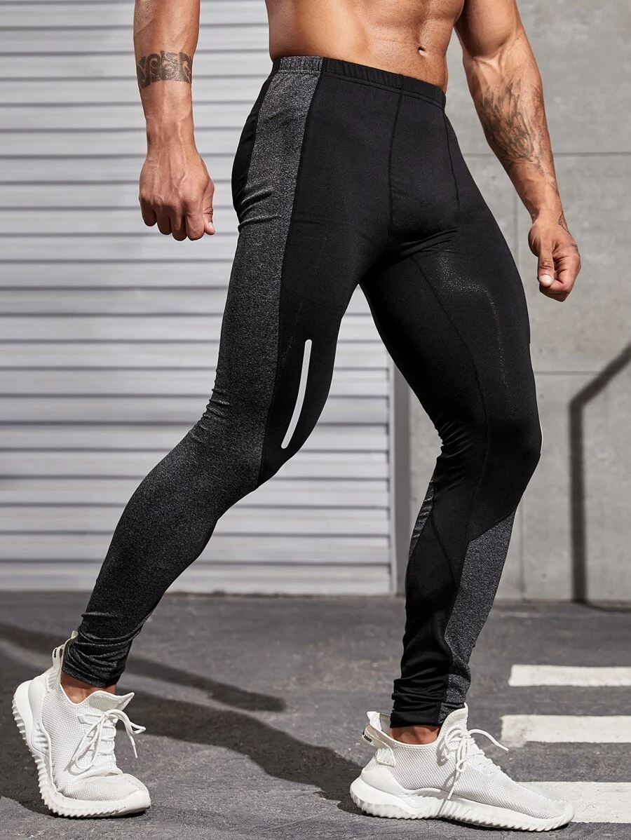Manfinity Sport Corelite 男士反光細節運動緊身褲 - 彩色 - 查看 1