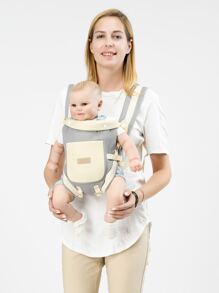 Geometric Pattern Baby Carrier - Grey - View 2
