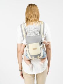 Geometric Pattern Baby Carrier - Grey - View 6