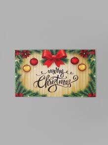 100pcs Christmas Slogan Graphic Greeting Card - Multicolor - View 3