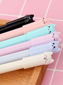 6pcs/set Kawaii Cat Gel Pen Creative Cute Neutral Ink Pen Children Gift School Office Writing Supplies Stationery - Multicolor - View 2