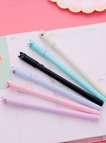 6pcs/set Kawaii Cat Gel Pen Creative Cute Neutral Ink Pen Children Gift School Office Writing Supplies Stationery - Multicolor - View 3