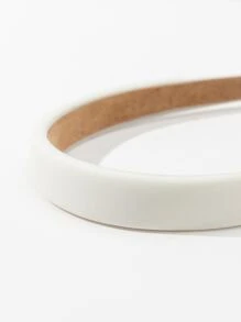 Solid Wide Headband Casual,Hairband,Hair Hoop,Hair Accessories Headbands ,Makeup Headband Head Accessories - White - View 3