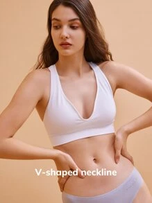 LUVLETTE Sujetador tejido de canalé de espalda nadador