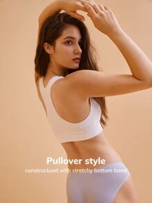 LUVLETTE Sujetador tejido de canalé de espalda nadador