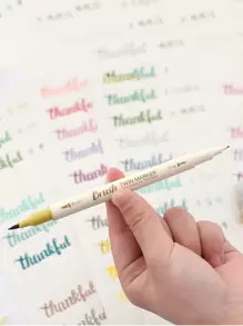 3 cái bút đánh dấu ngẫu nhiên hai đầu - Nhiều màu - Xem 5