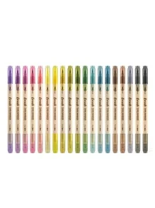 3 cái bút đánh dấu ngẫu nhiên hai đầu - Nhiều màu - Xem 6