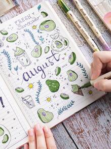 3 cái bút đánh dấu ngẫu nhiên hai đầu - Nhiều màu - Xem 8