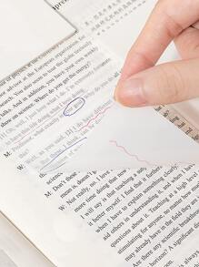 3入組PET透明便簽透視防水透明便簽熒光便籤紙文具學校辦公用品 - 無色 - 查看 1